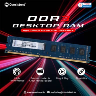 CONSISTENT DESKTOP RAM DDR3 8GB