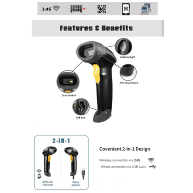 BARCODE SCANNER GOBBLER 2D MJ2818C